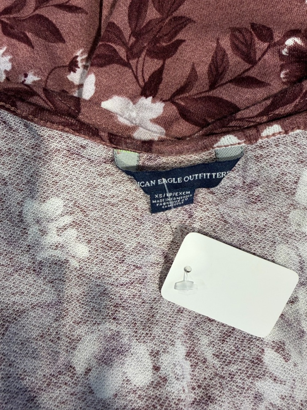 American Eagle Outfitters Mauve Floral High-Low Wrap Dress XS - Picture 3 of 8